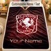 Flannel BlanketFC Twente Custom Name Text Personalized Soft Warm Throw Blanket Home Decor Gift