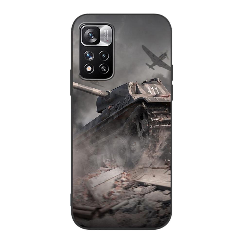 Чехол Tank Fighter Warship для Xiaomi Redmi Note 9S 9 8 10 11 Pro 9C 9A 7 8T 7A 8A 10S 11T 11E 9T, черный мягкий силиконовый чехол для телефона