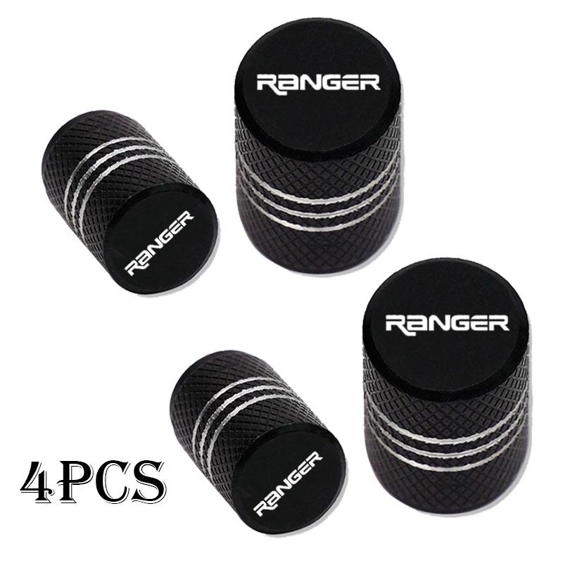 MLSQ8 car Wheel Tire Valve Caps Tyre Stem Covers Airdust Waterproof For Ford Ranger Accessories 4pcs Auto Badges