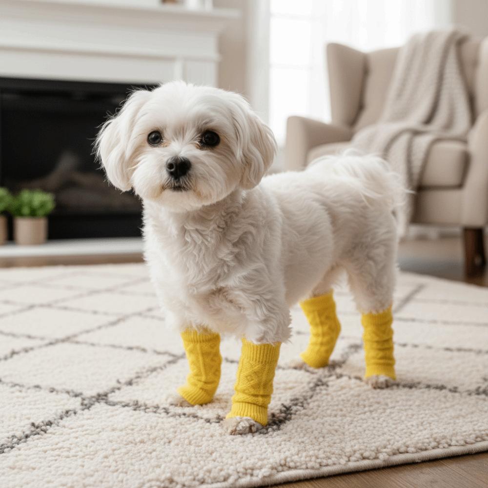 Warm Dog Leg Covers Elastic Knitted Dog Leg Warmer Puppy Leg Protector Pet Socks  Leg Protection