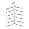 6 Tier Clothes Hanger Blouse Tree Metal Shirt Organizer Chrome Finish Closet Space Saver Wrinkle Free Hanging Solution