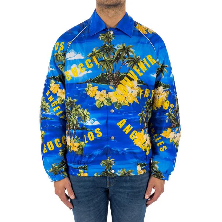 GUCCI Souvenir From Los Angeles Print Nylon Jacket (Unisex) Jackets 694137 ZAJI0 4216