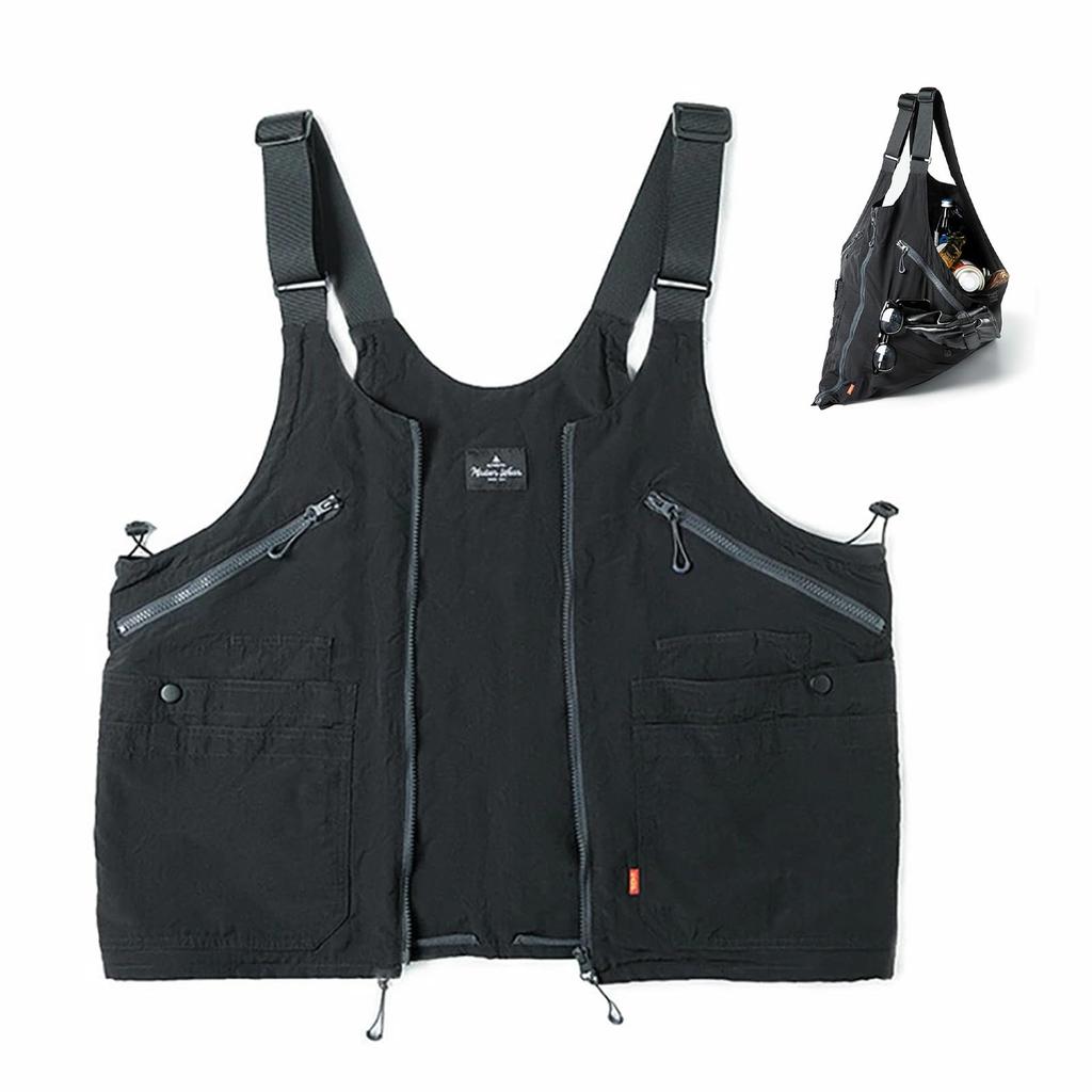 Swag Gear Camping Camping Outdoor Gear Bag Layering Autumn Hunting Shoulder Town T398 Black Vest, 2-Way Vest, Vest, Vest, Vest, Vest, High-Quality