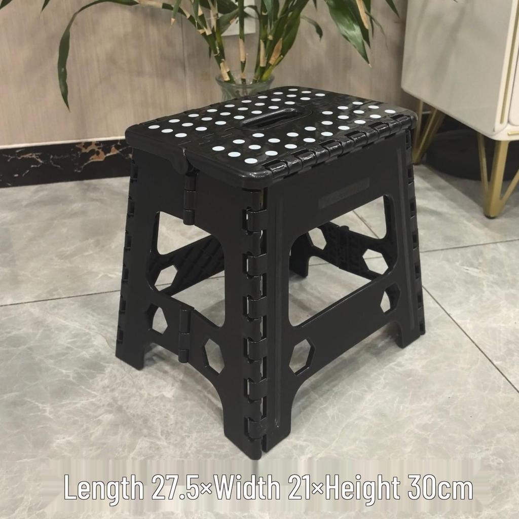 Portable Folding Cartoon Stool for Children & Adults - Durable Plastic Shoe Changing Seat