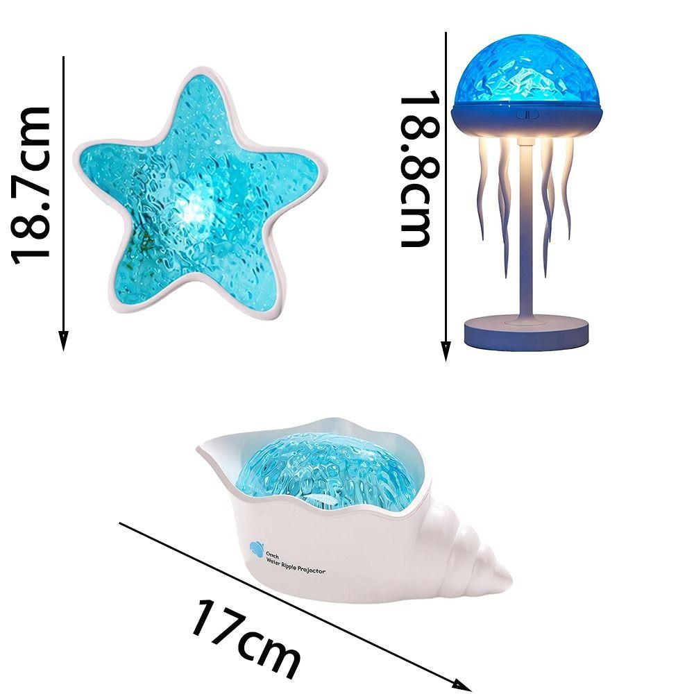 White Noise Water Ripple Projector Bedside Lamp Ocean Projection Lamp New Sea Wave Lamp