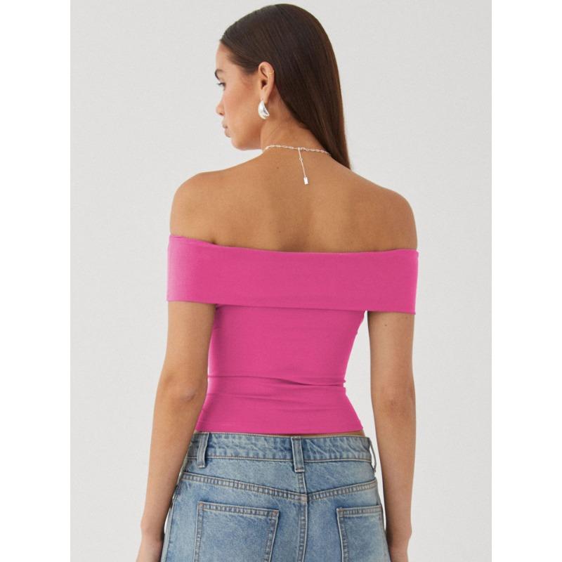 Женская летняя новая сексуальная футболка-бюстье на одно плечо Hot Girl Pure Desire Wind Tops