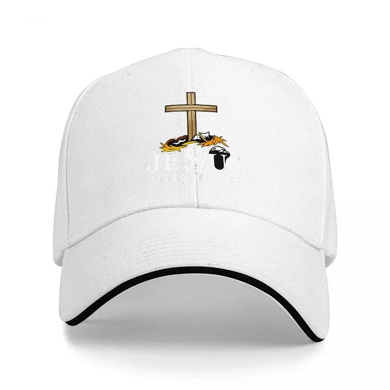 JESUS SAVED MY LIFE CROSS DESIGN BLACK BASEBALL CAP RELIGIOUS CHRISTIAN INSPIRATIONAL HAT FOR Unisex AND Women