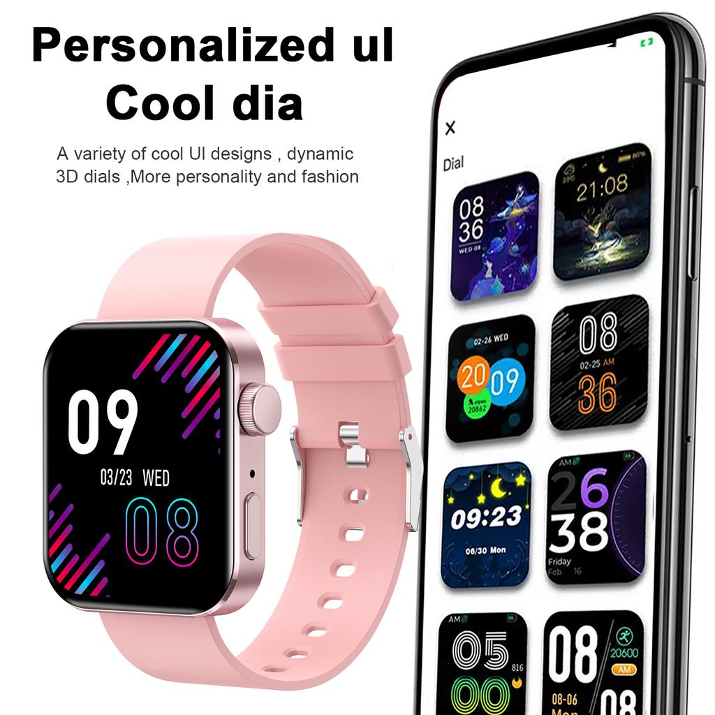 Умные часы с беспроводным вызовом Bluetooth, монитор сна, мультиспортивный режим, трекер активности, совместимый с Android и IPhone