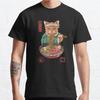 Plus Size S-3XL Neko Ramen Printed T-shirt Men's Tops Fashion Clothes Tees