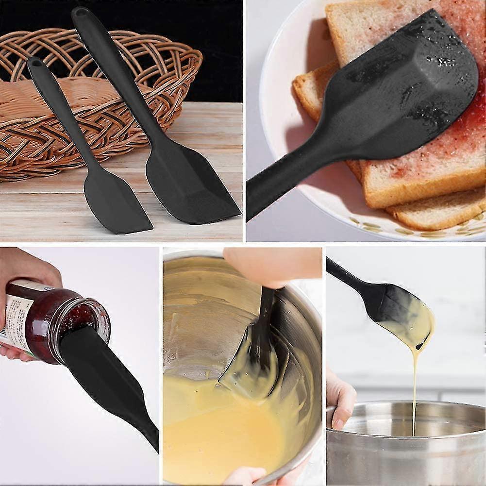 Dough scraper (4 pieces), silicone spatula with metal core, heat-resistant up to 230 C, BPA-free silicone kitchen gadget, ideal for cooking and baking