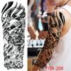 New 1 PC 480*170MM Super Large Compass Wolf Head Eye Fake Lion God Feather  Temporary Tattoo Sleeves For Men Women Tattoo Full Arm Tattoo Sticker