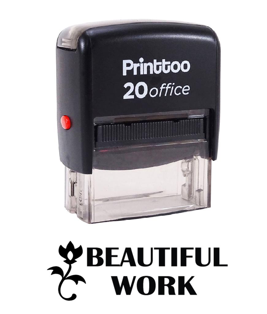 Printtoo BEAUTIFUL WORK Self Inking Rubber Stamp Office Stationary Custom