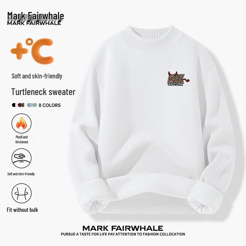 Mark Fairwhale Men's Ins-Style Half-High Neck Knit Sweater