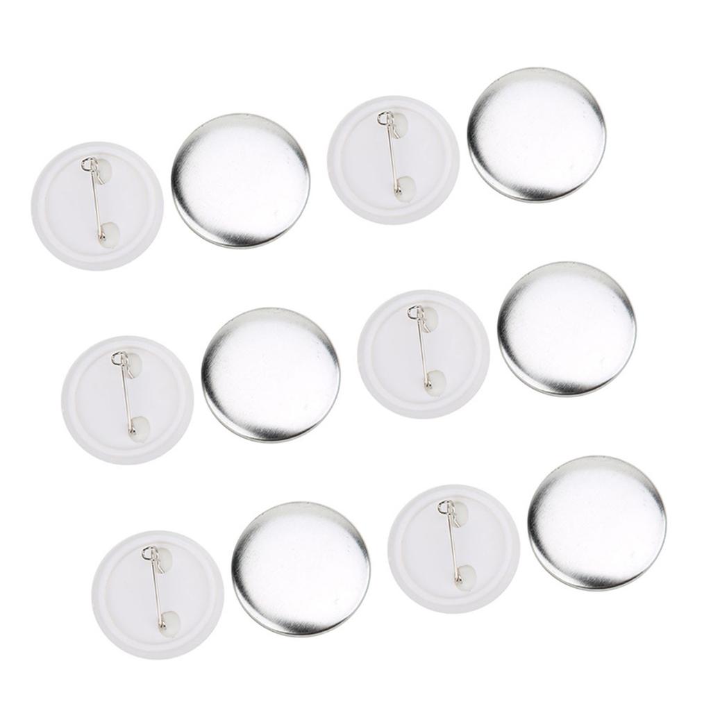 100 Sets 37mm Badge Pin Button Parts Badge Making Supplies DIY Crafts Materials