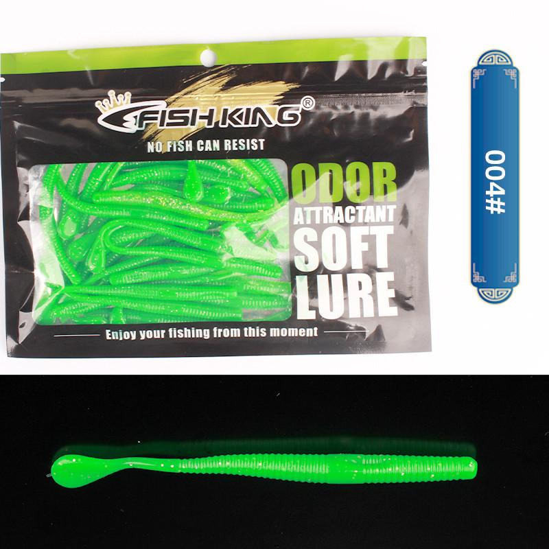 FTK 30 шт. искусственная силиконовая приманка 80 мм и 2,5 г маленькая мягкая приманка для дождевых червей, добавка для креветок, искусственная ловля карпа