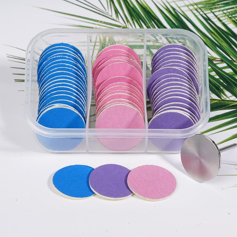 Диск для педикюра 25 мм со сменной наждачной бумагой для удаления мозолей Электрический универсальный инструмент для чистки стоп от огрубевшей кожи