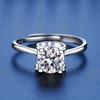 Bague Ringen S925 Серебро Набор 1 карат Муассанит Любовь Кольцо с головой быка для женщин, живущих простое кольцо
