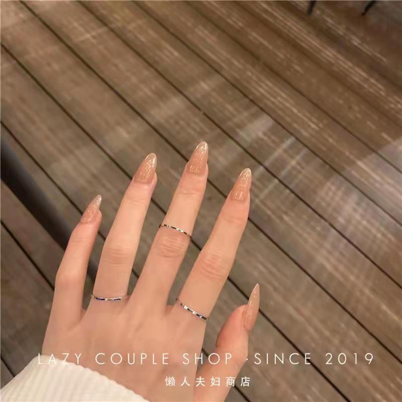 Узкое простое кольцо гладкое кольцо простое модное универсальное кольцо для холодного ветра ниша тонкое кольцо женское