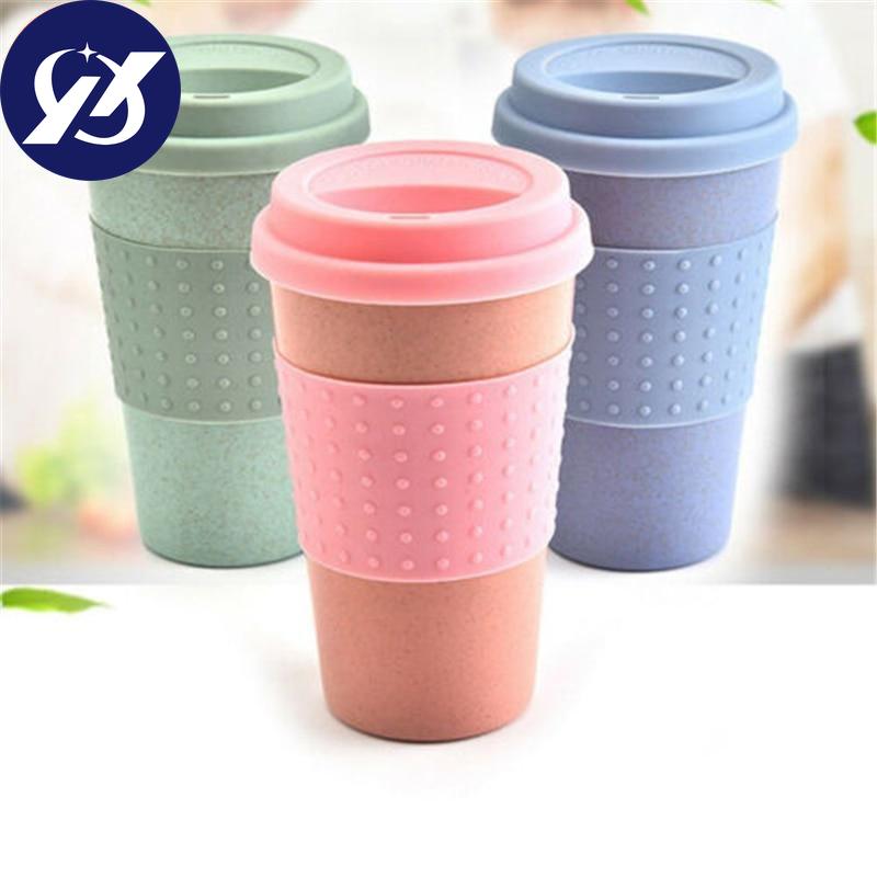 Кружка из пшеничной соломы, креативная посуда для напитков, многоразовые чашки из бамбукового волокна, эко-кофейные чашки, экологически чистые дорожные кружки