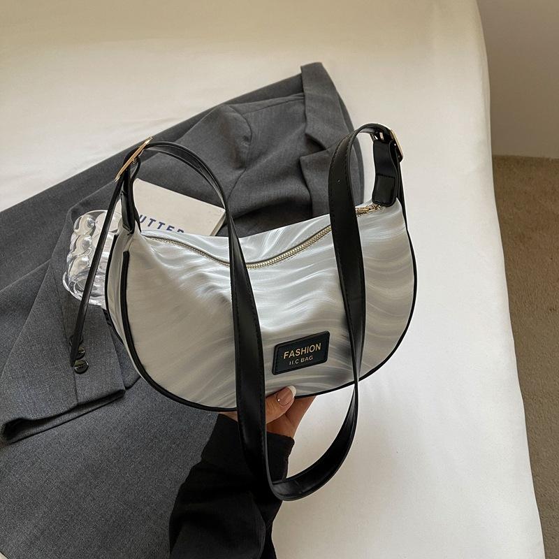 Городская текстура Нишевая сумка Женская сумка Новая повседневная сумка через плечо Модная простая сумка-пельмень на одно плечо Трендовая