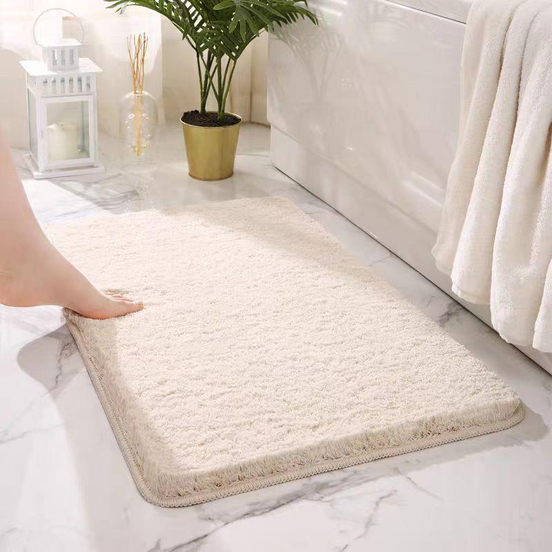 Thickened Chenille Bath Mat Absorbent Non-Slip Floor Rug Bathroom Entryway Kitchen Hallway