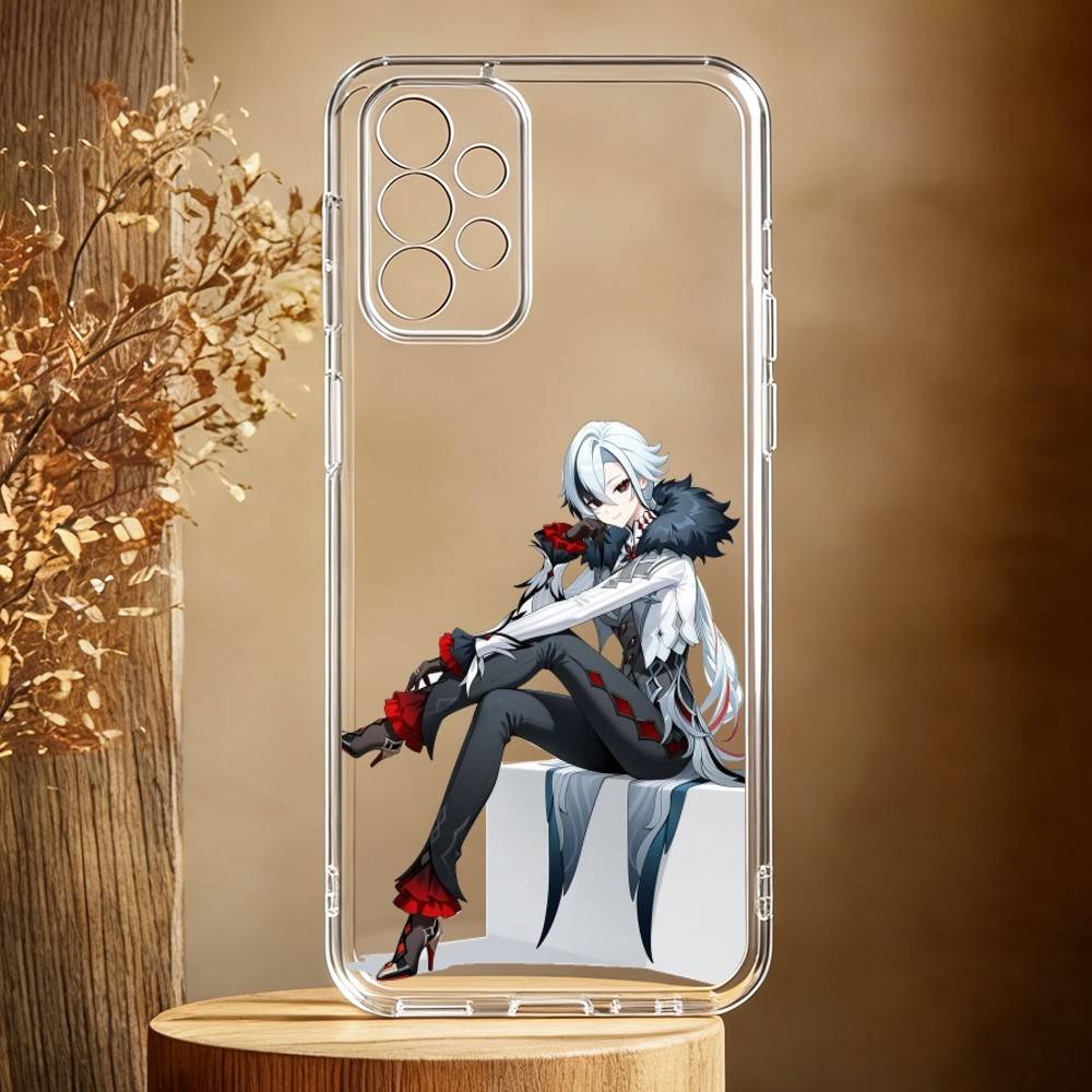 Чехол для телефона Arlecchino Genshin Impact для Samsung Galaxy A71, A70, A52, A51, A40, A30 Прозрачный чехол