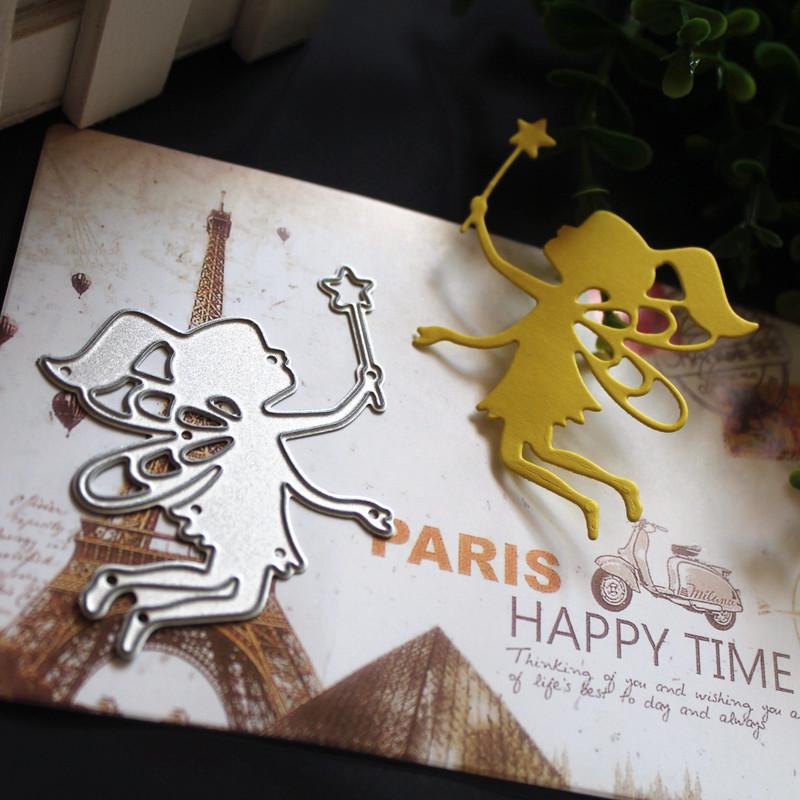 Металлические тисненые штампы для резки DIY Angel Magic Wand Carbon Steel Dies