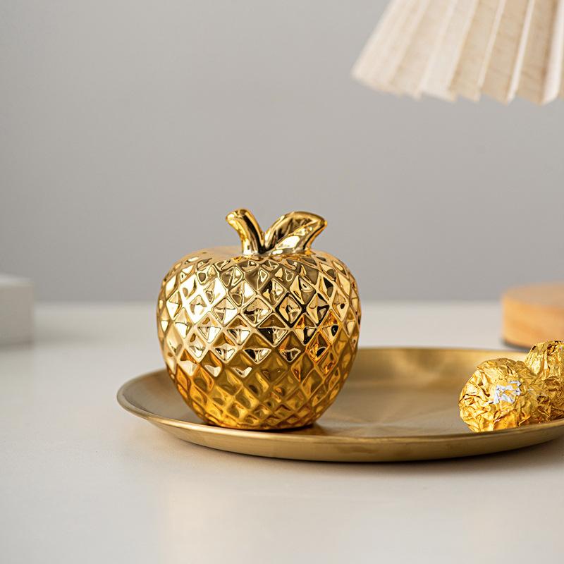 Коллекция керамических статуэток Apple Минималистичное простое настольное украшение для центрального элемента камина, стола, шкафа, рождественский подарок