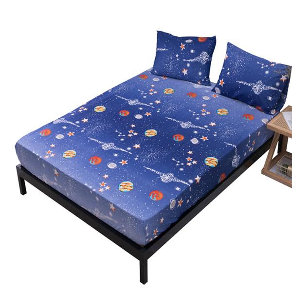 Printed Waterproof Bed Mattress Protector Anti-mite Bed Mattress Topper Breathable Soft Bed Cover No Pillowcase