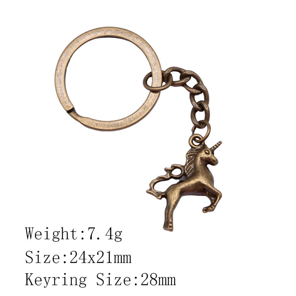 Металлический брелок в виде головы лошади/единорога - 52x51 мм, 19,9 г, Идеально подходит для сумок и домашнего декора
