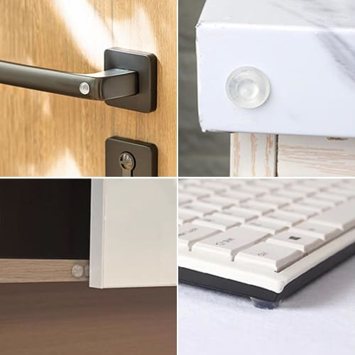 CHANGJIQ Cushion Rubber, 100 Pieces, Anti-Slip Rubber Feet, Cushioning, Seal, Door Stop, Anti-Slip, Soft Cushion, Adhesive, Transparent, Round, Hemisp