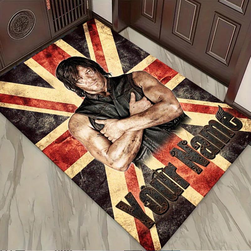 Name Custom Daryl Dixon Poster Carpet Rug for Living Room Bedroom Home Sofa Decoration,Kids play Non-slip Floor Mat