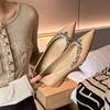24P1 Flat Shoes Women's New Nude Fashion Versatile Pointed Rhinestones Are Not Tired of Feet Temperament Single Shoes
