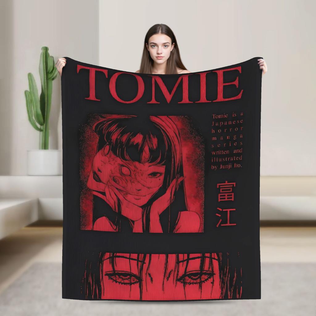 Плед Томиэ Дзюндзи Ито Мягкий Модный Плюшевый Плед для Дивана Кресла Софы Кровати Путешествий Фланелевое Покрывало Постельное Белье