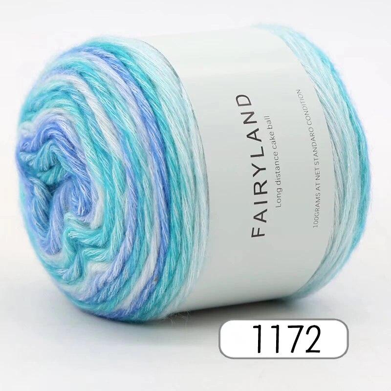 1pc 100g Gradient Rainbow Yarn, Suitable for DIY Crochet and Knitted Warm Sweaters, Scarves, Hats, Shawls, Etc