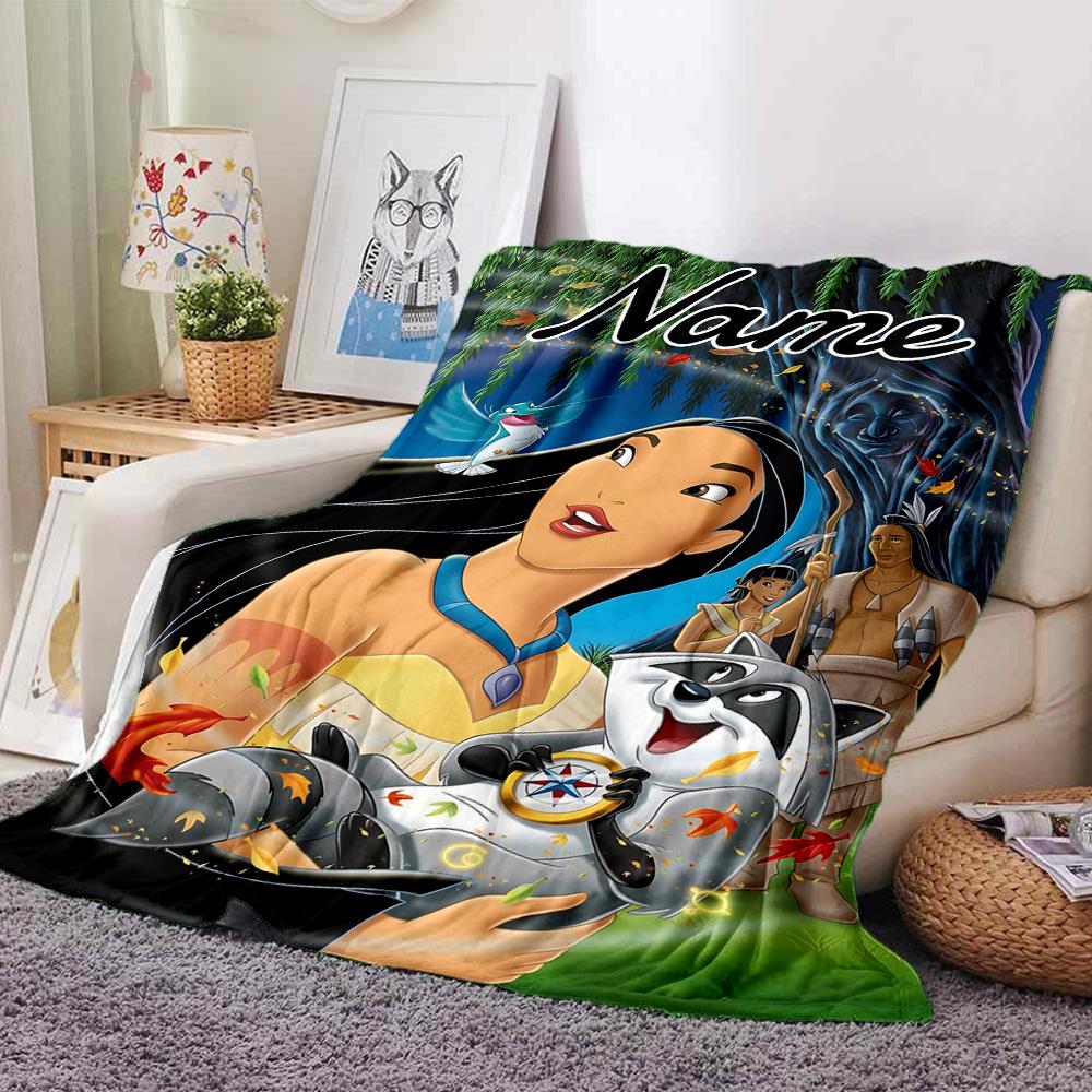 Custom Name Princess Cinderella's Horse flannel Blanket for Super Soft Cute Comfort Blanket for Travel Bedding Couch Sofa Blanket