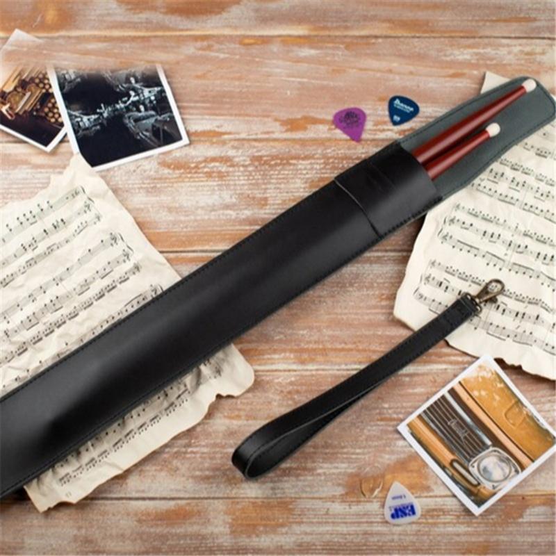 Drumstick Protective Case PU Leather Portable Drumsticks Storage Pouch Waterproof Drum Stick Bag Easy to Carry