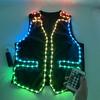 Cool LED Vest Application Control LED Vest MJ Dance Wear Wedding Party Men Bar Club Night Show Clothes Stage Performance Costume