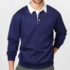 Men’s Long Sleeve Polo Collar Sweatshirt
