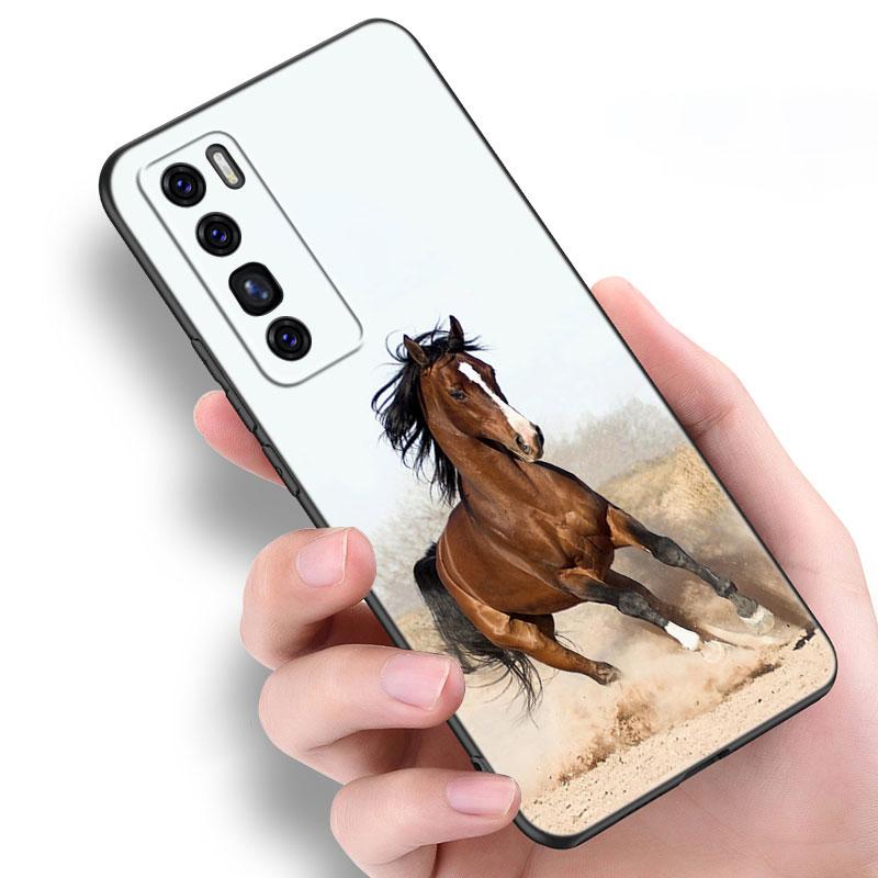 Horses Running Case For Huawei NOVA 8 9 Pro 8i 7i 7SE Y60 5T Mate 40 30 20 10 Lite Honor 50 30 Premium Pro Plus 30S Black Cover