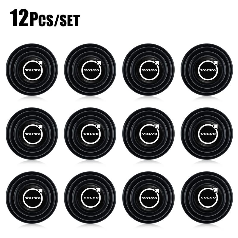 12Pcs Car Door Silicone Anti Shock Pad Sound Insulation Cushion Stickers For Volvo XC90 V90 V60 XC60 V40 S80 S60 S90 C40 XC40