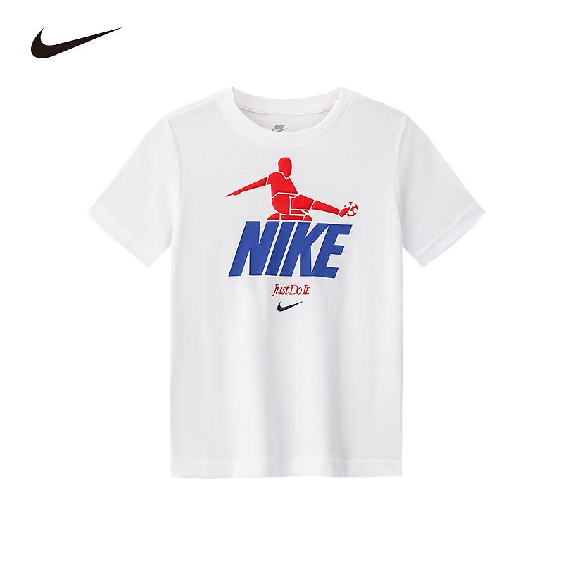 Nike Хлопковая футболка с принтом букв для подростков