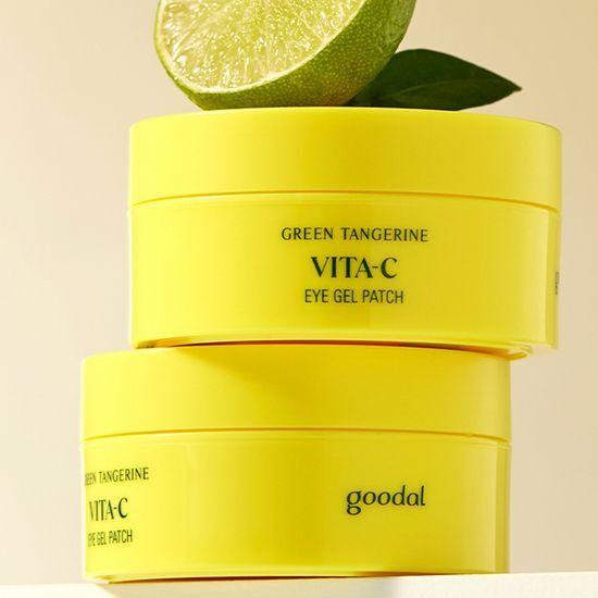 Goodal Увлажняющие патчи для глаз Green Tangerine Vita C 60 листов + 60 листов двойного назначения