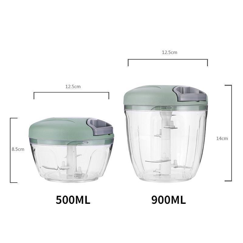 500/900ML Manual Meat Mincer Garlic Chopper Rotate Garlic Press Crusher Vegetable Onion Cutter Kitchen Cooking Accessories
