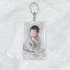 craft parts shop Instax holder Instax photo keychain key ring Hamepachi card size Oshikatsu(1, antique gold)