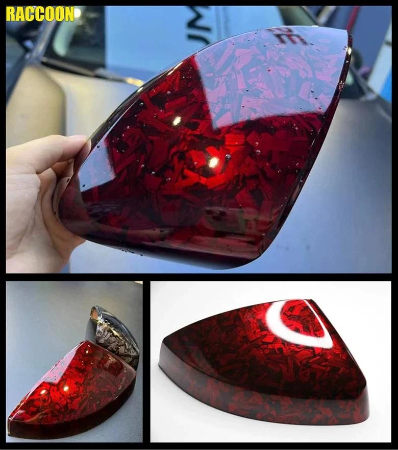 Глянцевая красная кованая виниловая пленка из углеродного волокна для обертывания автомобиля, мотоцикла, велосипеда