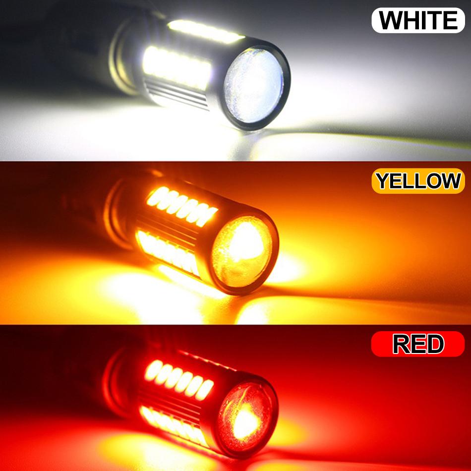 2X CANBUS 1156 BA15S 1157 BAY15D BAU15S 3157 7443 LED Bulb 12V 3030 SMD White Yellow Red Car Tail Brake Parking Turn Signal Led