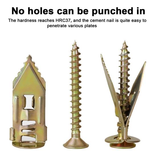 20/100 шт. самосверлящий анкерный винт, сверхмощный стальной расширительный винт без дрели, полка для телевизора, занавеска для шкафа, гипсокартон, набор металлических саморезов