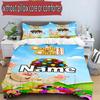 3pcs Duvet Cover Set (1*Duvet Cover + 2*Pillowcase, Without Core), Custom Name Candy Crush Saga Pattern Bedding Set, Home Bedroom Decor Gift