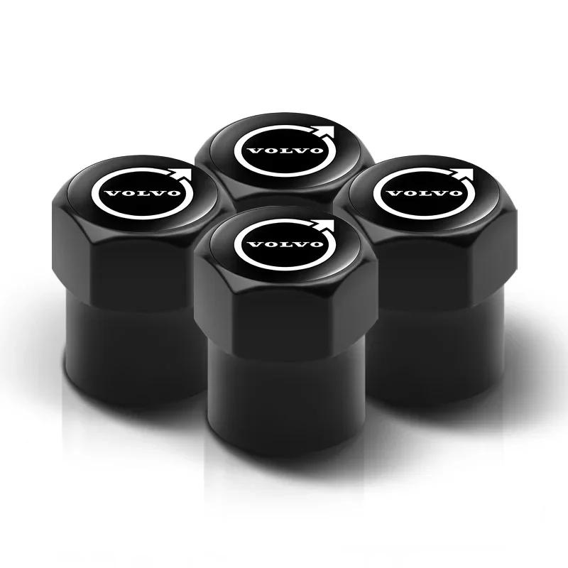 Car Logo Badge Wheel Tire Valve Caps Air Stem Tyre Plug Accessories For Volvo Rdesign XC60 XC40 V60 V40 EX30 XC90 S60 C30 V50